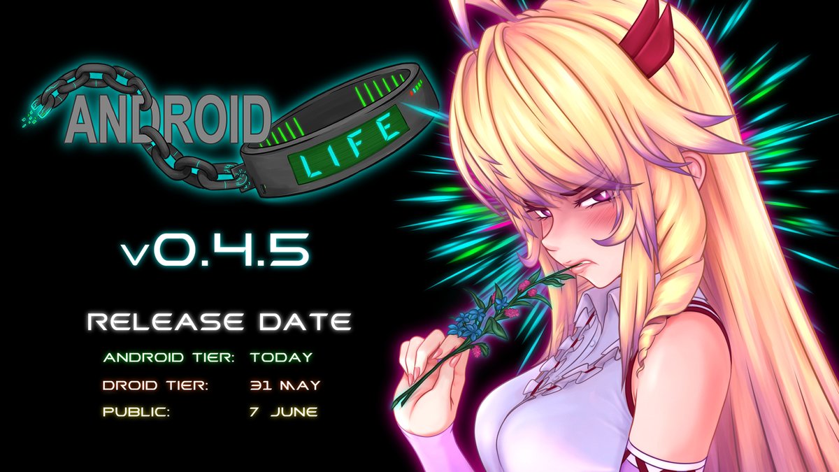 The new update is already available for patrons and will go public in two weeks!

V0.4.5 completes Mia’s scene from the last release, includes a small Ruri scene, and also adds two new features to the game (the gallery is finally here!).

I hope you like it!