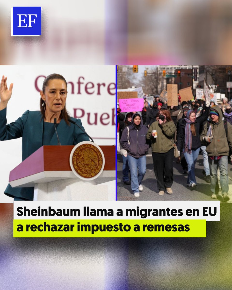 La presidenta llamó a los migrantes mexicanos que viven en EU que escriban a los legisladores de ese país para que no aprueben el impuesto a las remesas.

elfinanciero.com.mx/nacional/2025/…