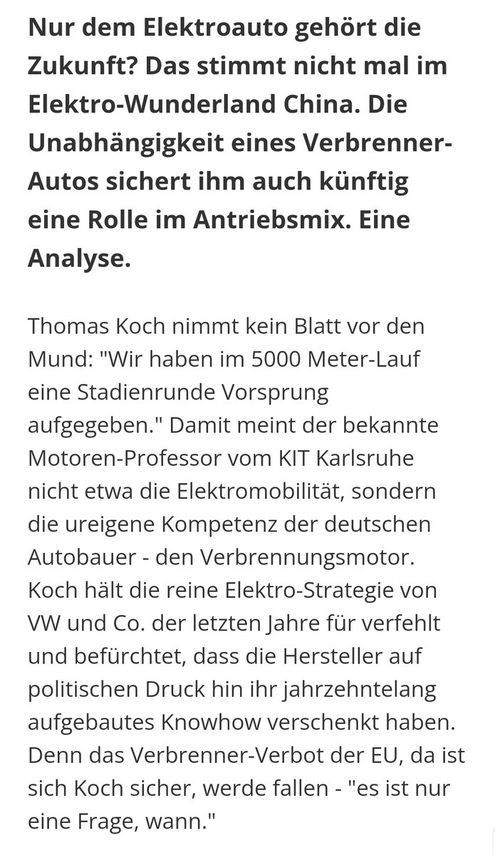 Die Zukunft gehört dem Verbrenner!?

.