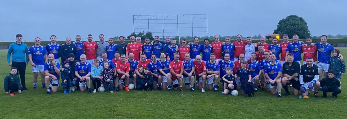 Cavan Masters recorded their second win on the trot with a 2-13 to 2-1 victory over Louth Masters yesterday.
Special thanks to Naomh Malachi GFC for hosting the game and providing food and refreshments after the game.