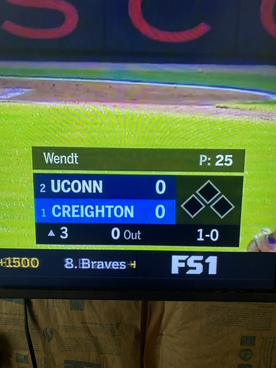 Huge Creighton  baseball fan suddenly.