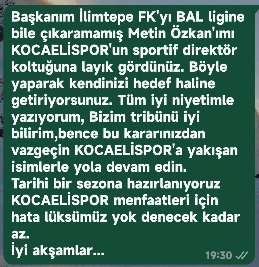 Konuş, susma, inandığın yolda yürü..
Haksızlık karşısında susan dilsiz şeytandır.
Mevzu KOCAELİSPOR ise hepiniz teferruatsınız. 
Bugün varsanız, yarın olmayacaksınız. 
#recepdurulistifa
<a href="/tahirbuyukakin/">Tahir Büyükakın</a>
#KOCAELİSPOR