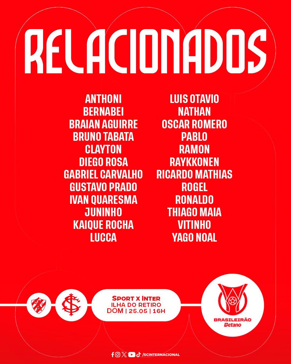 Lucas Collar (@lucascollar) on Twitter photo Inter bem descaracterizado em Recife. Sem Alan Patrick, Vitão, Fernando, Bruno Henrique e Wesley. <a href="/vozesdogigante/">Vozes do Gigante</a> Inter bem descaracterizado em Recife. Sem Alan Patrick, Vitão, Fernando, Bruno Henrique e Wesley. <a href="/vozesdogigante/">Vozes do Gigante</a>