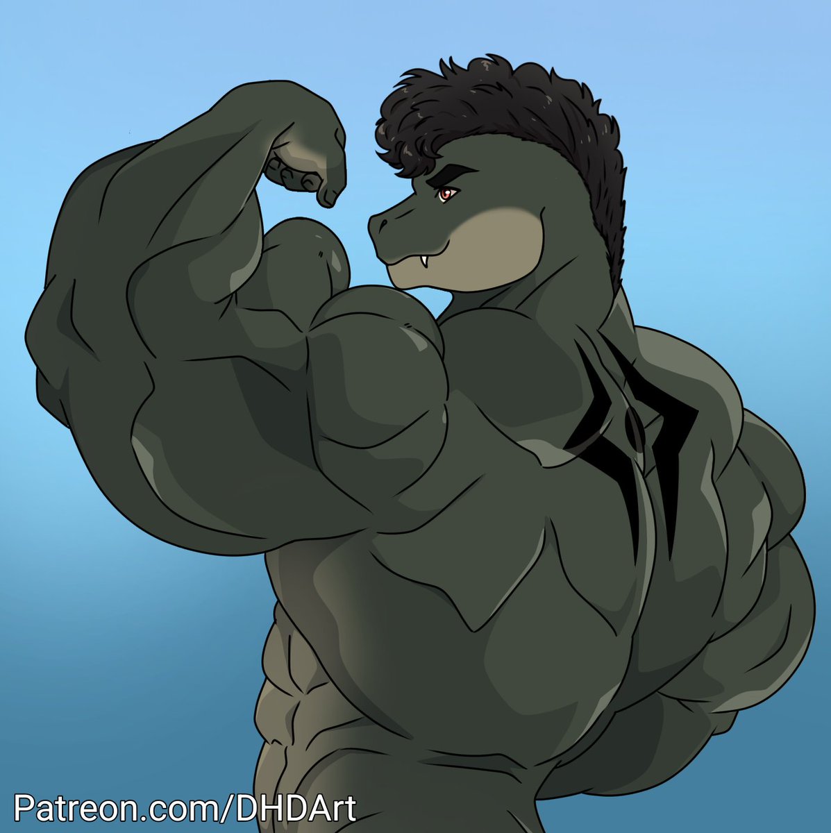 First time in a long time I've gotten art for the titular "Lava Eel" 

Art by <a href="/DHD_Art/">DHD Art(doodlehappydavis.bsky)</a>