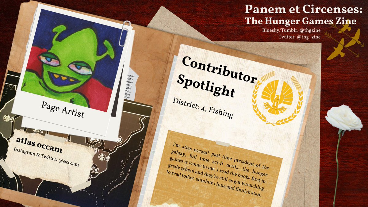 🏹 Contributor Spotlight: Atlas Occam 🏹

Meet Atlas Occam, one of our Page Artists! This space and sci-fi nerd is also a big fan of Cinna and Finnick!

📸 Instagram: 0cccam
🐦 Twitter: <a href="/0cccam/">atlas</a>