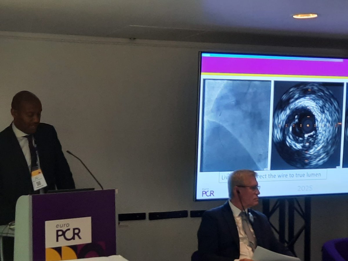 Kudos to our senior interventional trainee, Iyad Ahmed who presented an interesting case of IVUS guided re entry during emergency PCI for inferior STEMI with extensive dissection and intramural haematoma at EuroPCR 2025👏👏👏<a href="/PCRonline/">PCRonline 🫀</a>