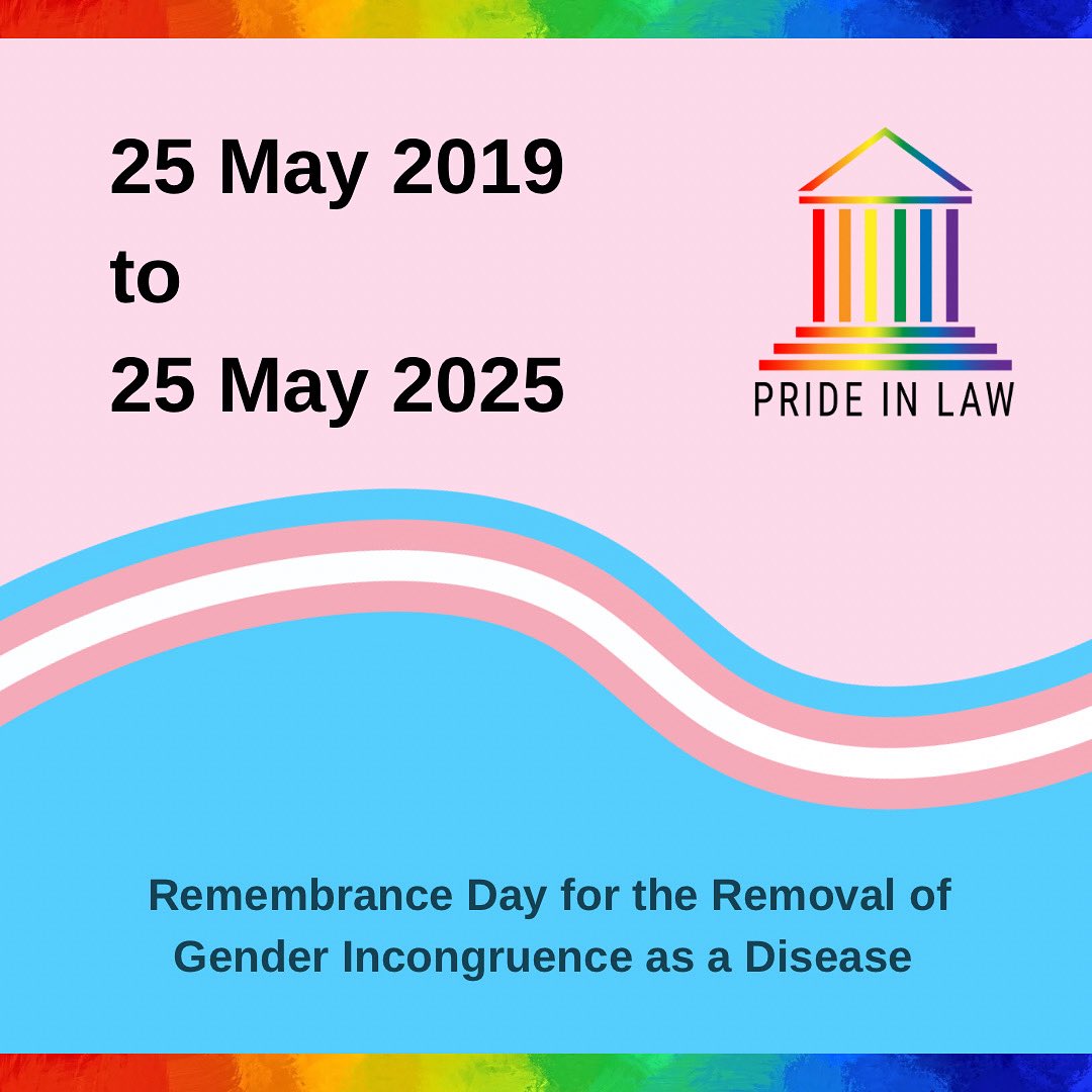 On this day on 25 May 2019, the World Health Organisation (WHO) approved an update to their International Classification of Diseases list. 

We are stronger together! 

#humanrights #transgender #trans #genderdiverse #gender #WHO #lgbt+