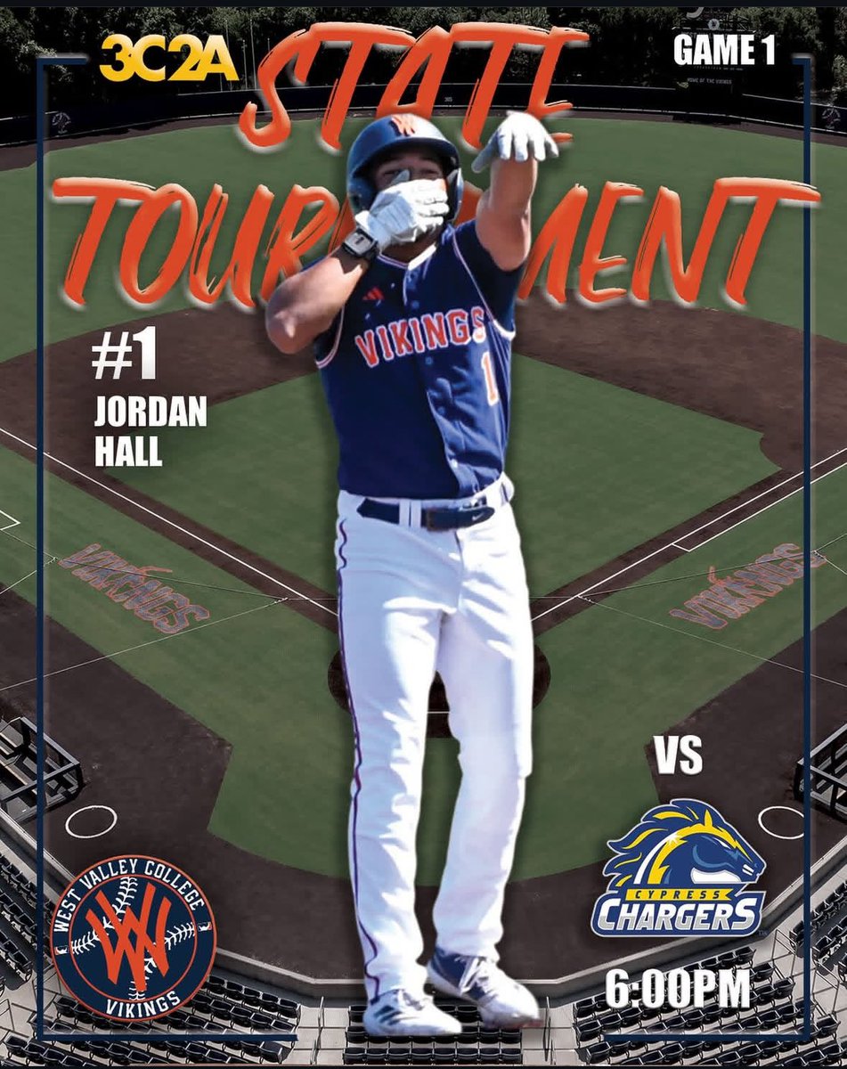 Gameday! 
⏰6:00pm First Pitch
📍 MT SAC
⚾️Starting Pitcher: Nico Wagner
📺 baosn.tv/cccaa/
📊 cccbca.com/sports/bsb/202…