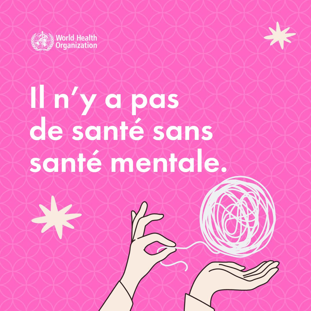 ONU_fr's tweet photo. La santé mentale et la santé physique sont étroitement liées.

Faire du sport, dormir suffisamment, manger sainement &amp; exprimer ses emotions contribuent au bien-être général.

Mai est le mois de la sensibilisation à la santé mentale. https://t.co/NbWRFVIk6W https://t.co/ctOs5q5sCC