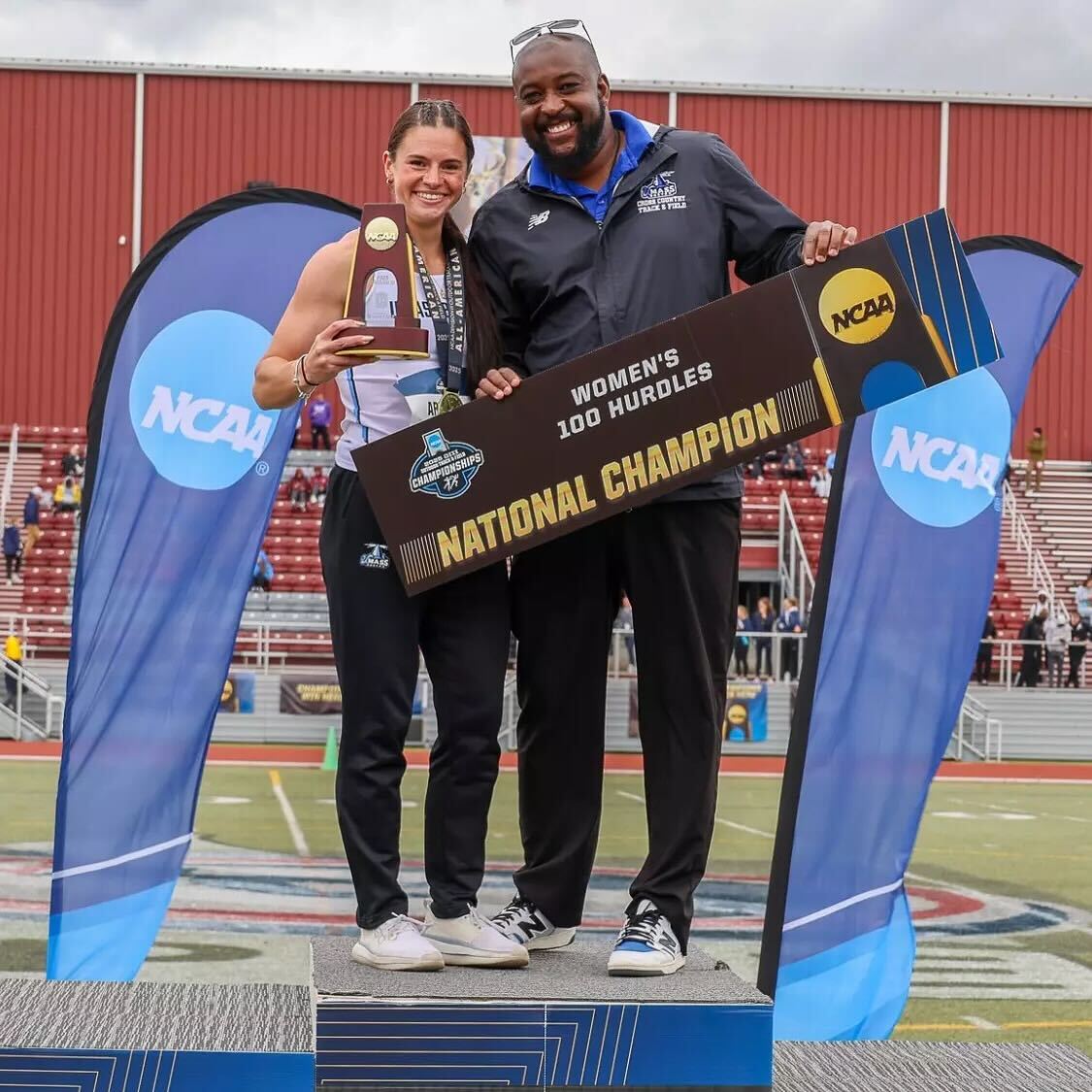 Congratulations to our very own Aryianna Garceau for capturing her second consecutive national title with historic hurdles run!