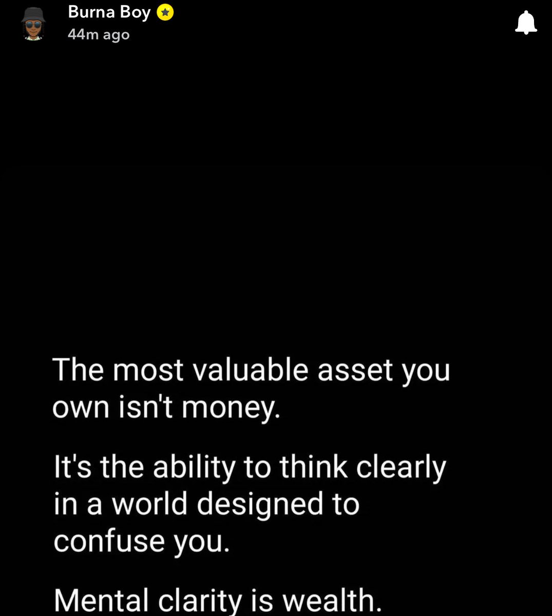 1BENNY7G's tweet photo. BURNA BOY VIA SNAPCHAT. https://t.co/QitZB0WJU1