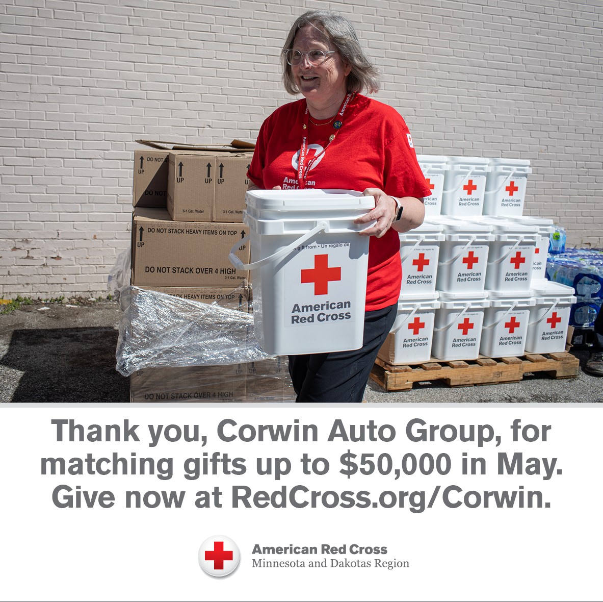 mnredcross's tweet image. Together, we can drive momentum and meet this $50K match from Corwin Auto through May 31! Give now at RedCross.org/Corwin and help us raise $100,000 for American Red Cross Disaster Relief. Thanks!
