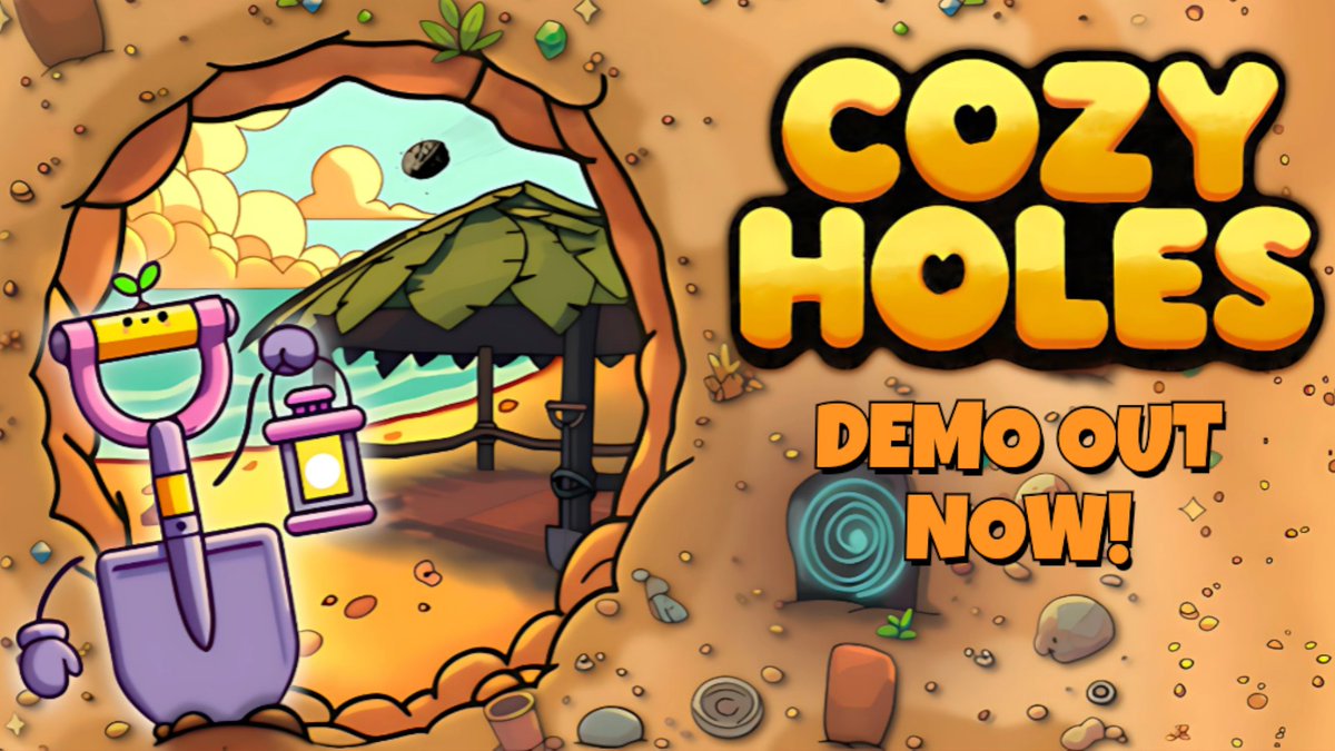 AnalogDreamDev's tweet image. Cozy Holes demo update v2 is live!
We’ve added better guidance, visuals, and polish based on your feedback.
Try it now, share a screenshot, and help us shape the coziest digging game ever!
Wishlist + Follow @CozyHoles

#CozyGames #IndieDev #SteamDemo #IndieGame