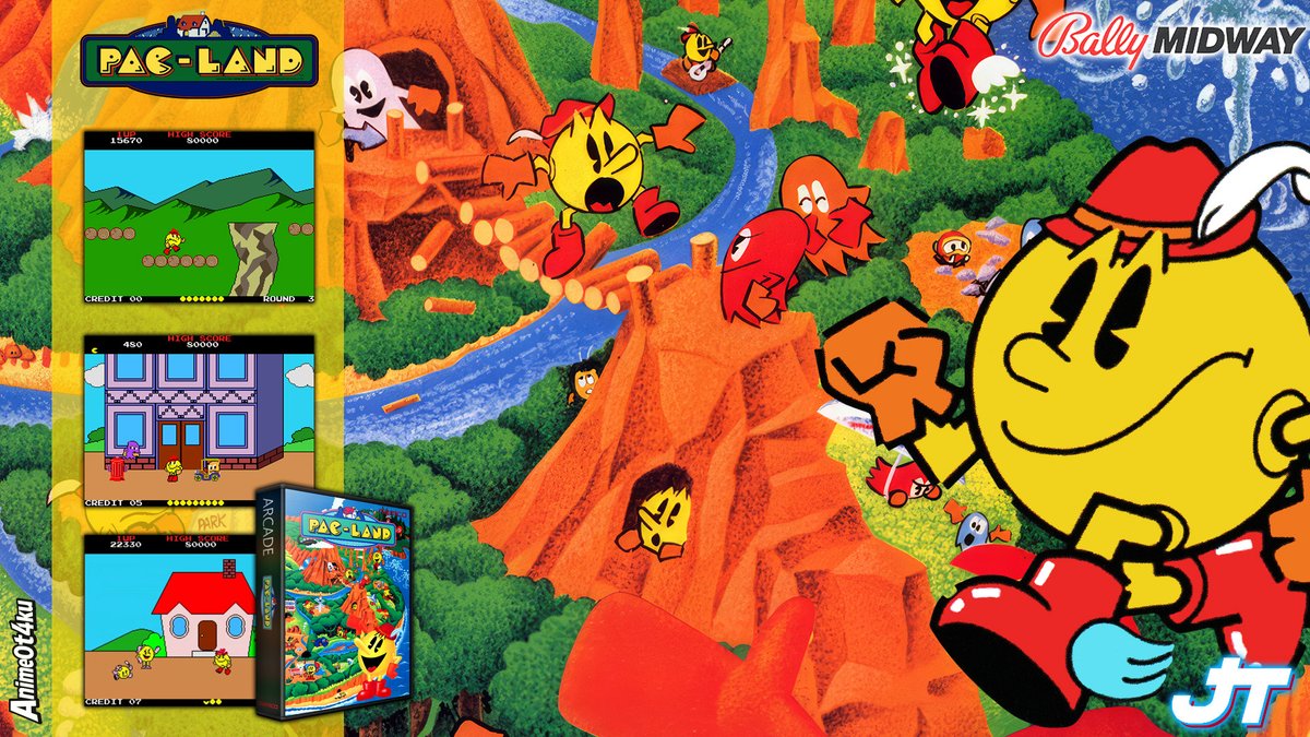 RannySnice's tweet photo. Happy belated PAC-MAN day! Both @Anime0t4ku & myself came up with our own individual designs celebrating the @topapate release of "PAC-LAND". Both #MiSTerFPGA #wallpapers are available on #update_all right now! Go get em'!🤟 https://t.co/u1F1RjSGI8