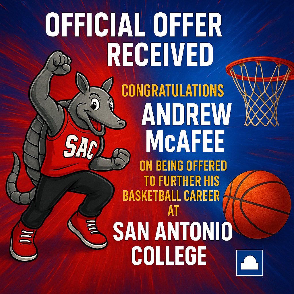 Andrew L McAfee (@andrewlmcafee) on Twitter photo Blessed to receive another Official Offer to play college ball for the San Antonio College Armadillos! Thank you <a href="/CoachJAlcala/">JimmyAlcala</a> for believing in me and giving me the opportunity to continue my basketball journey. 🏀🙏🏽 #Grateful #NextChapter #TCAC #GoArmadillos <a href="/CoachHammond10/">Jeremy L. Hammond</a> Blessed to receive another Official Offer to play college ball for the San Antonio College Armadillos! Thank you <a href="/CoachJAlcala/">JimmyAlcala</a> for believing in me and giving me the opportunity to continue my basketball journey. 🏀🙏🏽 #Grateful #NextChapter #TCAC #GoArmadillos <a href="/CoachHammond10/">Jeremy L. Hammond</a>