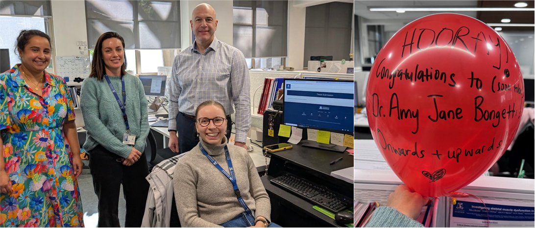 UniMelbCMR's tweet image. Congrats Amy Bongetti on your PhD thesis submission!
Flanked by proud supervisors, @CaldowMarissa , Dr Yasmine Ali Abdelhamid , @GordonSLynch
#muscle #ICU #physiology
@UniMelb @UniMelbMDHS @TheRMH