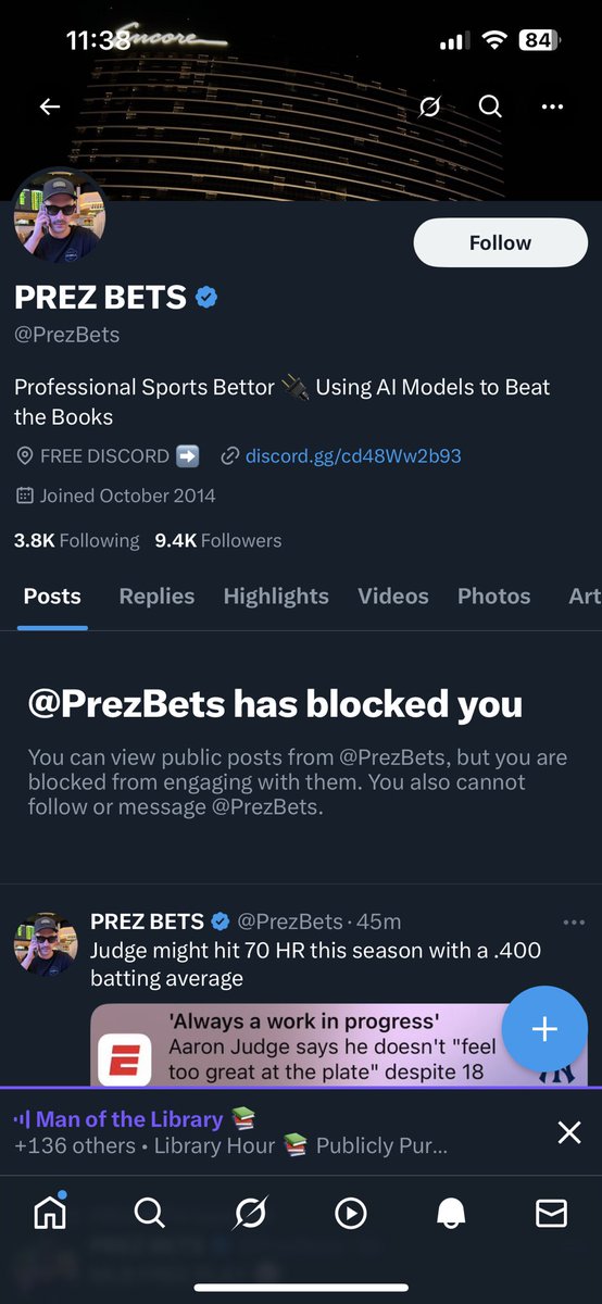 ObscureLinez's tweet photo. @ManOfTheLibrary That was quick, professional sports bettor https://t.co/mm46lStmy6