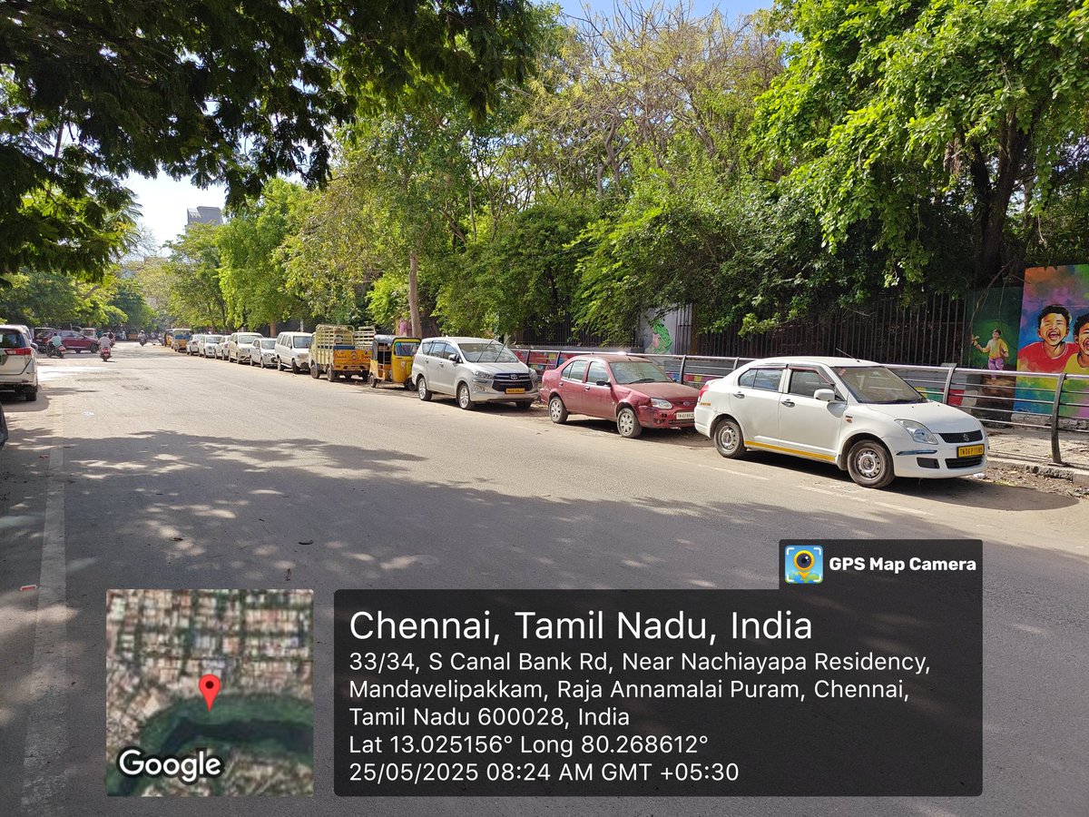 swami80's tweet photo. @ChennaiTraffic E1 Mylapore police station traffic. This Is to bring to your notice in ward 126, South Canal Bank Road Mandaveli Chennai - 600028. Lot of four wheelers, lorry, minivans, autos, etc has been parked illegally. Due to this senior citizens, pregnant women, children https://t.co/9QAjztnpJF