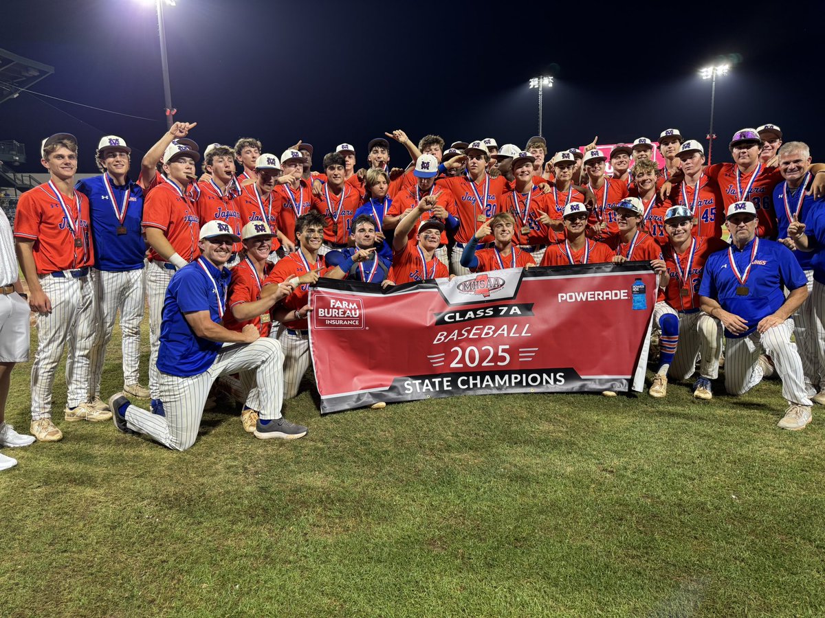 CONGRATULATIONS TO THE JAGUARS OF MADISON CENTRAL YOUR 2025 7A BASEBALL CHAMPS 💙🧡💙🧡⚾️⚾️