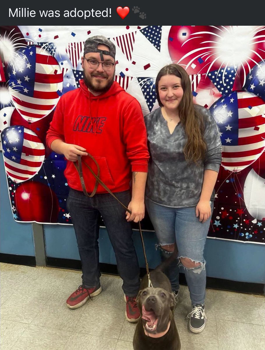 #MemorialDayWeekend Pupdate
It’s our Milley!! She was adopted!
🥰 Happy Tails sweet girl! 🏡♥️ Thank you to everyone that shared &amp; pledge to help save her. We can’t save doggies without YOU… 🙏🏽