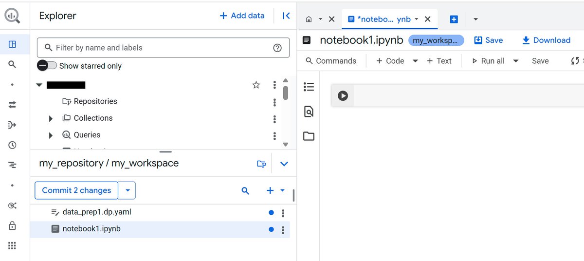 How to use repositories + workspaces in BigQuery to perform version control → goo.gle/3YYplim

Repositories perform version control on files by using Git to record changes and manage file versions. Use workspaces within repositories to edit code stored in the repository.