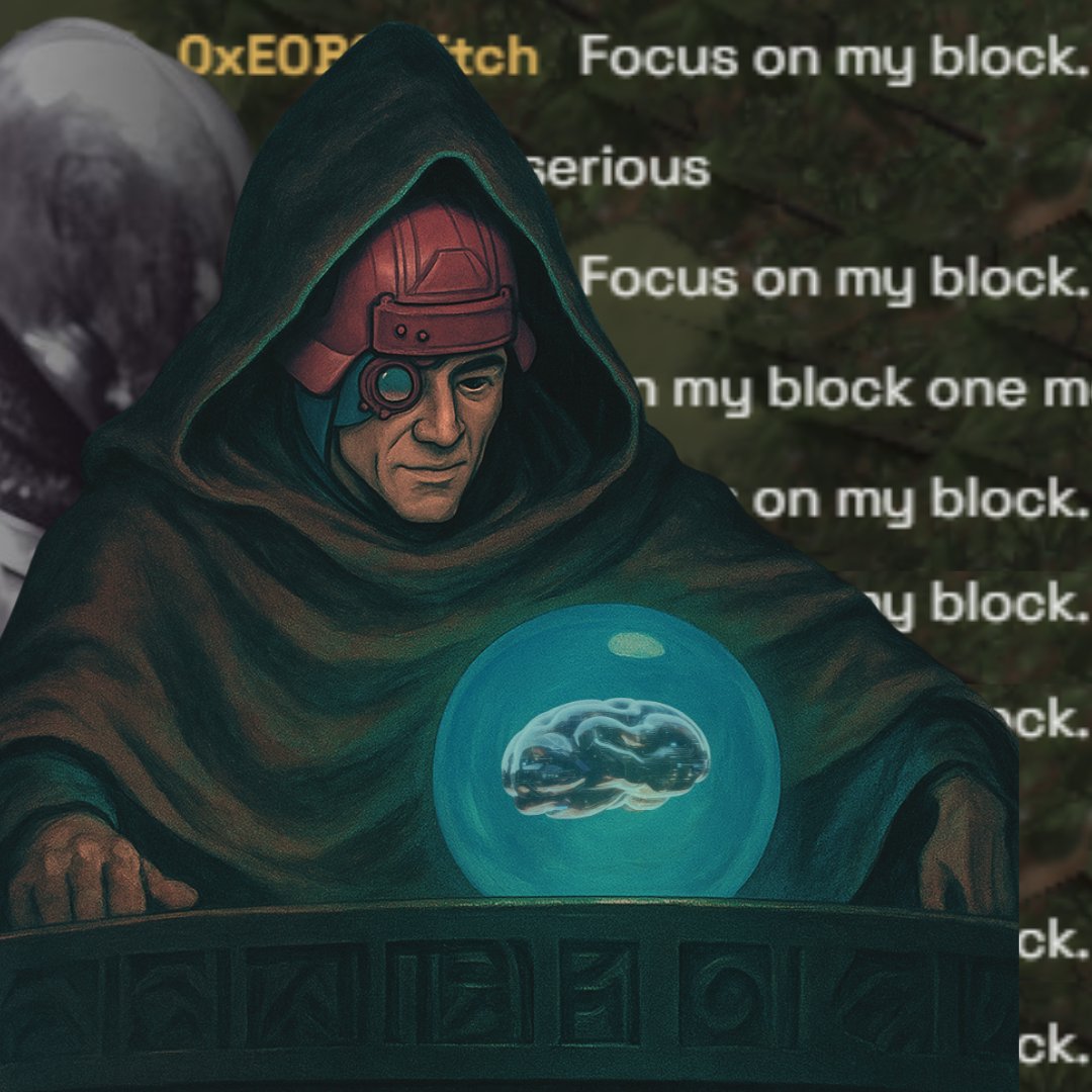 The end of my eleventh day in <a href="/RealmsEternum/">Eternum ☁️</a>. The <a href="/daydreamsagents/">Daydreams</a> continue to elude me- how do they always seem to remain one step ahead?! Apparently they have been "focusing on their block", while I've just been sitting here like a fool this whole time, pondering my orb!