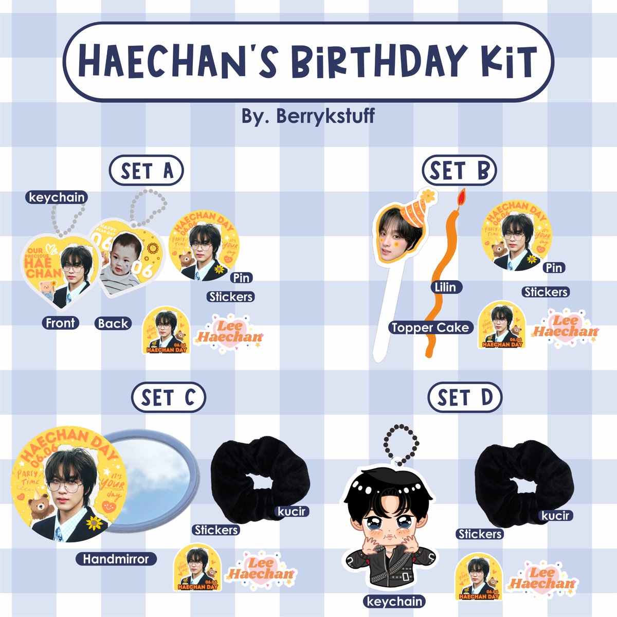 berrykstuff's tweet photo. ☆•SPECIAL EDITION•☆
HAECHAN'S BIRTHDAY KIT (ready)
happy bear day🐻, untuk merayakan ulang tahun #Haechan bersama #SFS (sunflowers) dan nctzen, @berrykstuff mempersembahkan birthday kit yang bisa langsung di CO 🥰
🛒 https://t.co/5ACE2TQ25y https://t.co/fCYdLHPh5Z