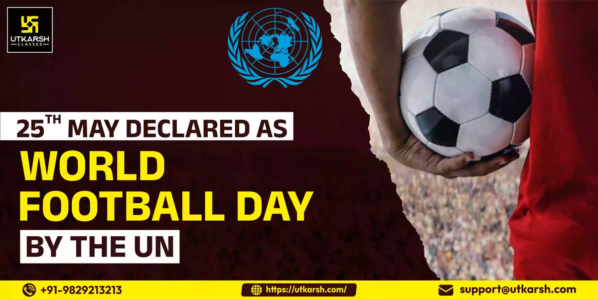 AlbinusSar13747's tweet photo. May 25 is now officially World Football Day, as declared by the United Nations General Assembly. A global celebration of the beautiful game!
#WorldFootballDay #UNDeclaration #FootballForAll #GlobalGame https://t.co/t4VwkOFEuY