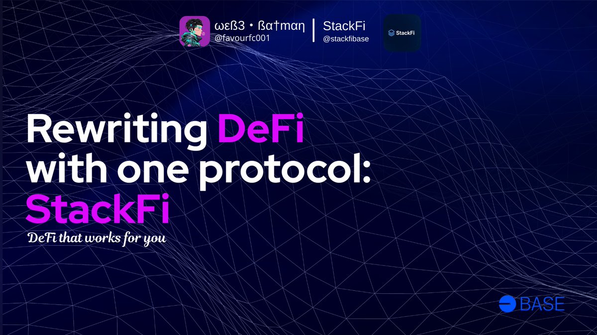 DeFi is currently filled up with complicated protocols promising “big rewards” but at the end of the day, they leave you confused or stuck with locked funds.

@StackFibase is finally putting an end to these empty promises once and for all

Here’s why you’ll wanna pay attention.🧵