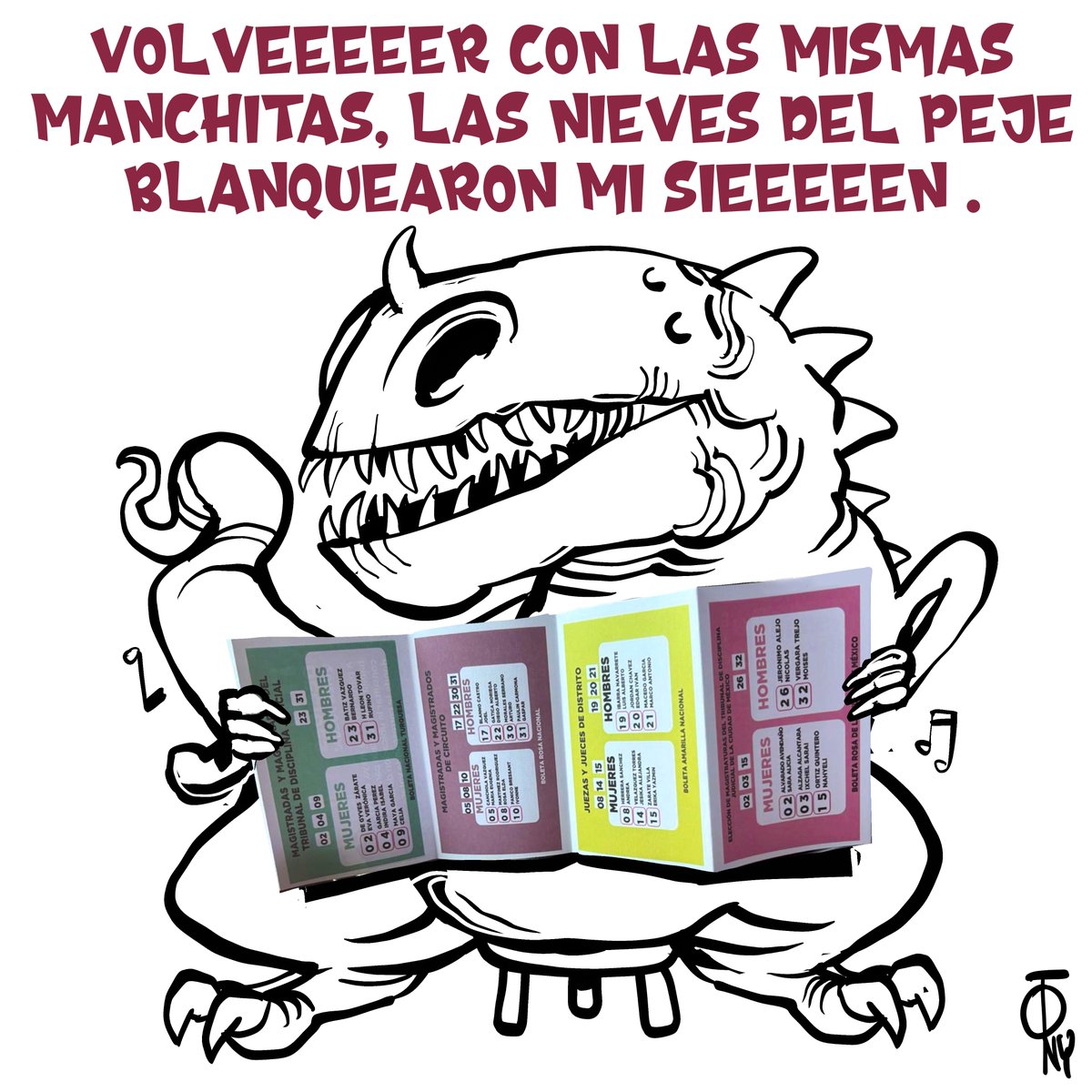 HUELLAS DEL PEJE | "De acorde al acordeón", de <a href="/cartonysta/">cartonysta</a> : bit.ly/4mBFg08 #DY99años #ConfíoEnTi