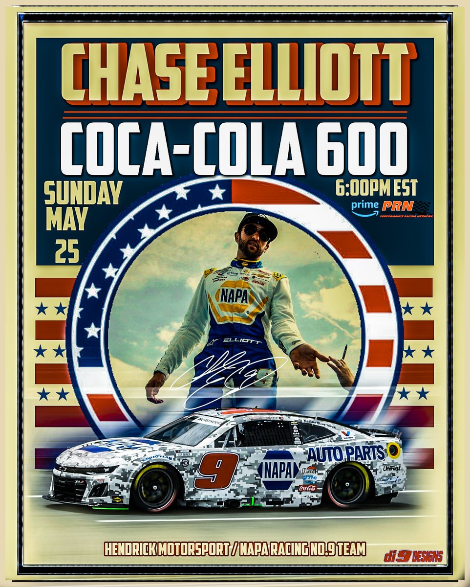 di9Designs's tweet photo. Honoring The Men and Women Who Gave All Past Present Future..
Catch all the action starting from P22 tomorrow on @SportsonPrime. #CocaCola600 https://t.co/aGmXH2MAgO