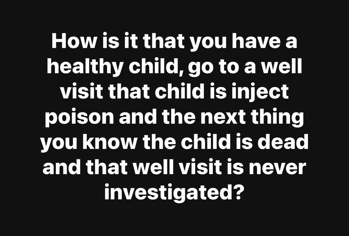 stopvaccinating's tweet photo. Not perfect grammar, but you get the point. 3,500+ infants dead every year in America within a week of vaccines and the best the medical mafia can conjure up is, “SIDS.” 

I have a replacement word:

CRIMES 

CRIMES AGAINST HUMANITY https://t.co/xYV3lRIbjk