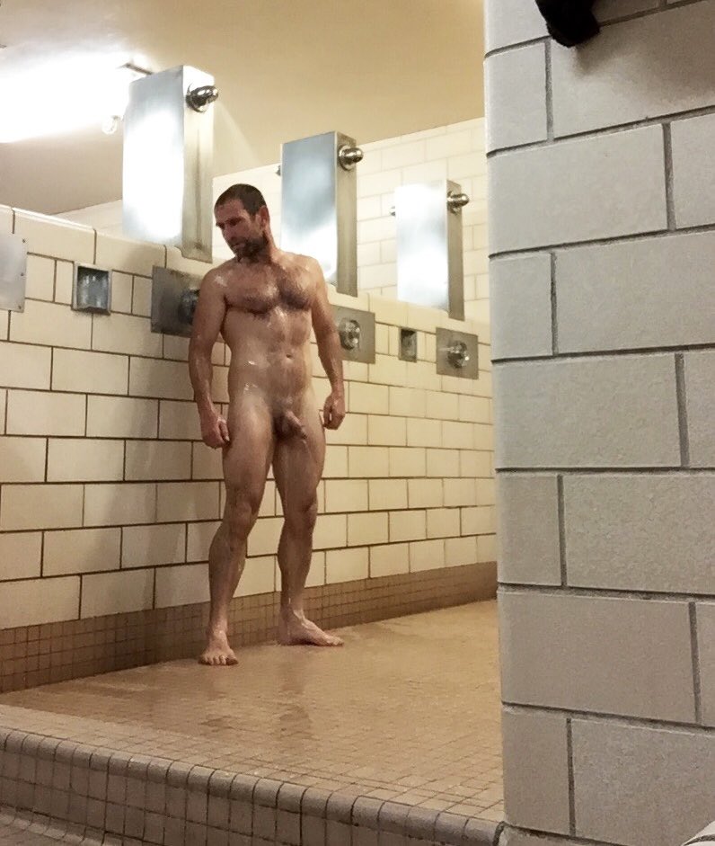 Locker room showers, the only place where men can be men. 🇺🇸