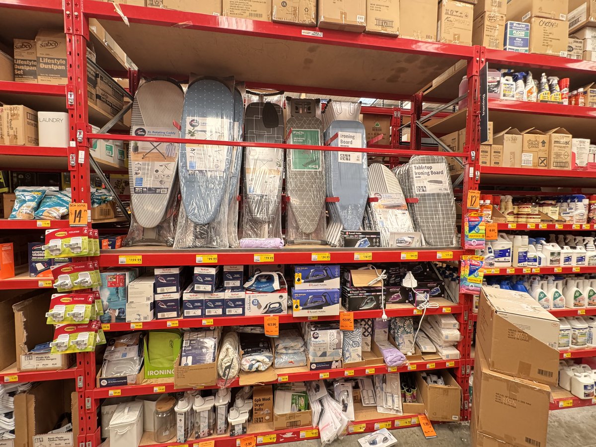 At <a href="/bunnings/">Bunnings Warehouse</a> not exactly easy to get an ironing board down.