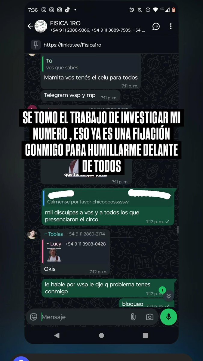 Pilarsa10's tweet photo. ESTO NO SE PUEDE QUEDAR ASI, HARTA ESTOY D SUS COMENTARIOS MACHISTAS EN EL SALON, DE Q HAGA COMENTARIOS CON GORDOFOBIA Y COMO SE VE EN LAS SCREENSHOT, DE QUE ME ACOSE E INTENTE REBAJARME  ESTAS PERSONAS SON FUTUROS DOCENTES!!! DEBEN INTERVENIR, NO GENERAR
  Se agradece rt https://t.co/xc5oCC0Ap9