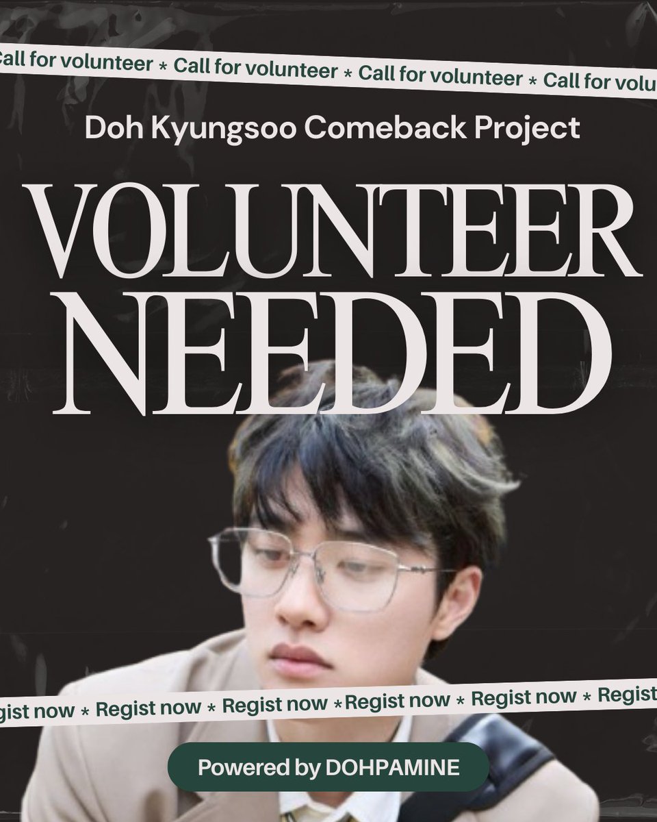 The ๐อ๐ฆอ๐ณอ๐ดอ๐ขอ๐ตอ๐ชอ๐ญอ๐ฆอ ๐อ๐ชอ๐ฏอ๐จอ, D.O. (@dohpamlne) on Twitter photo Repost are really appreciated!
We, DOHPAMINE, are seeking passionate ๐ฉ๐ผ๐น๐๐ป๐๐ฒ๐ฒ๐ฟ to help bring the upcoming Doh Kyungsoo comeback project to life. And of course, we're also calling on Doh Kyungsoo Rps who havenโt joined us yet. Fill out the form (forms.gle/MehJuQiHFEEA7Uโฆ). Repost are really appreciated!
We, DOHPAMINE, are seeking passionate ๐ฉ๐ผ๐น๐๐ป๐๐ฒ๐ฒ๐ฟ to help bring the upcoming Doh Kyungsoo comeback project to life. And of course, we're also calling on Doh Kyungsoo Rps who havenโt joined us yet. Fill out the form (forms.gle/MehJuQiHFEEA7Uโฆ).