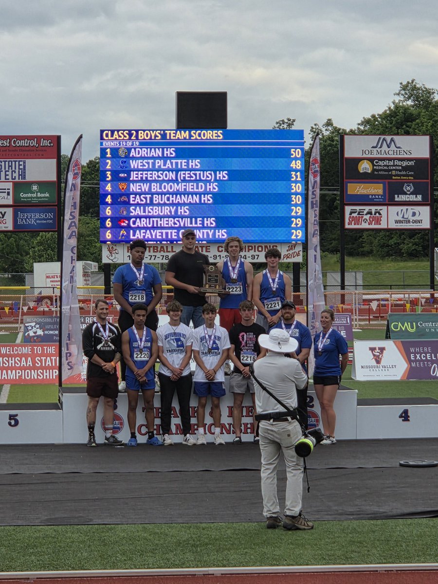bluejaystrack's tweet image. The boys team makes school history by earning their 3rd place finish at state! Great job gentlemen. You've had a great season!
@R7Activities