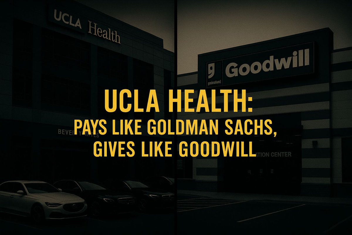 Dutch Rojas (@dutchrojas) on Twitter photo UCLA Health (<a href="/UCLAHealth/">UCLA Health</a>)
๐ง๐ต๐ฒ ๐ก๐ผ๐ป๐ฝ๐ฟ๐ผ๐ณ๐ถ๐ ๐ง๐ต๐ฎ๐ ๐ฃ๐ฎ๐๐ ๐๐ถ๐ธ๐ฒ ๐๐ผ๐น๐ฑ๐บ๐ฎ๐ป ๐ฆ๐ฎ๐ฐ๐ต๐
๐ข๐ฏ๐ฅ ๐๐ช๐ท๐ฆ๐ด ๐๐ช๐ฌ๐ฆ ๐๐ฐ๐ฐ๐ฅ๐ธ๐ช๐ญ๐ญ.
A thread ๐งต on velvet cartels,
tax-free empires and ๐๐ต๐ฒ ๐น๐ฎ๐ฟ๐ด๐ฒ๐๐ ๐๐ฐ๐ฎ๐บ in California healthcare.
1/ UCLA Health (<a href="/UCLAHealth/">UCLA Health</a>)
๐ง๐ต๐ฒ ๐ก๐ผ๐ป๐ฝ๐ฟ๐ผ๐ณ๐ถ๐ ๐ง๐ต๐ฎ๐ ๐ฃ๐ฎ๐๐ ๐๐ถ๐ธ๐ฒ ๐๐ผ๐น๐ฑ๐บ๐ฎ๐ป ๐ฆ๐ฎ๐ฐ๐ต๐
๐ข๐ฏ๐ฅ ๐๐ช๐ท๐ฆ๐ด ๐๐ช๐ฌ๐ฆ ๐๐ฐ๐ฐ๐ฅ๐ธ๐ช๐ญ๐ญ.
A thread ๐งต on velvet cartels,
tax-free empires and ๐๐ต๐ฒ ๐น๐ฎ๐ฟ๐ด๐ฒ๐๐ ๐๐ฐ๐ฎ๐บ in California healthcare.
1/