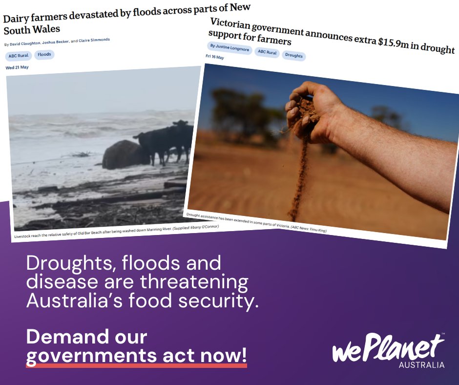 The nature of agriculture has always left it vulnerable to the weather. As our climate changes, we are seeing an increase in severe weather events, such as droughts and floods, that are impacting farmers and our food security. 

This is a key reason why diversifying our food