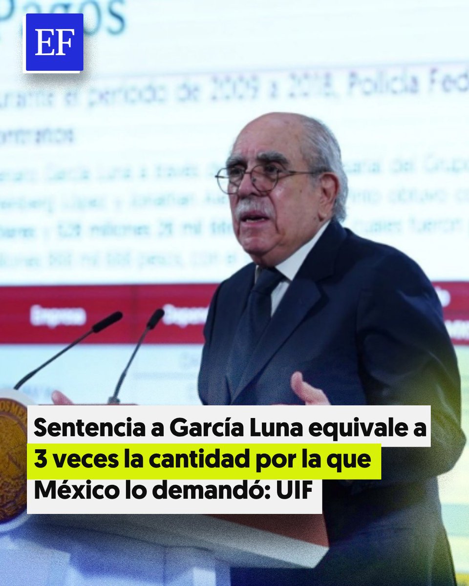 Genaro García Luna, preso en EU por delitos relacionados con el narcotráfico, deberá pagar al Estado mexicano 748 millones 829 mil 676 dólares.
elfinanciero.com.mx/nacional/2025/…