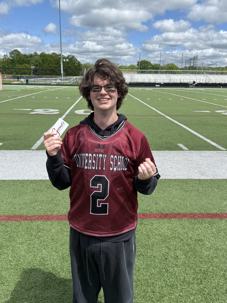 What a save!!! Glad you got it on tape 
Pisan of the Game: Max Salisbury

Great 1 goal game: Kenston got a bunch of good looks late but Max stood on his head to seal the Prepper win &amp; earn that Pisan status!
Congrats to <a href="/US_Preppers_Lax/">University School Lacrosse</a> for gutting out the W; tough loss for