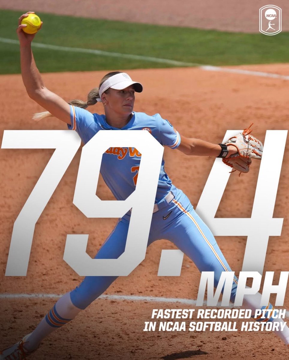 Carlos (Spanish Voice) Lopez🍊 (@carlosonthego12) on Twitter photo Onto game 3 with a NEW National Record beating her own previous record of 78.2
Way to go KP and <a href="/Vol_Softball/">Tennessee Softball</a>
🍊#VAMOSVOLS Onto game 3 with a NEW National Record beating her own previous record of 78.2
Way to go KP and <a href="/Vol_Softball/">Tennessee Softball</a>
🍊#VAMOSVOLS