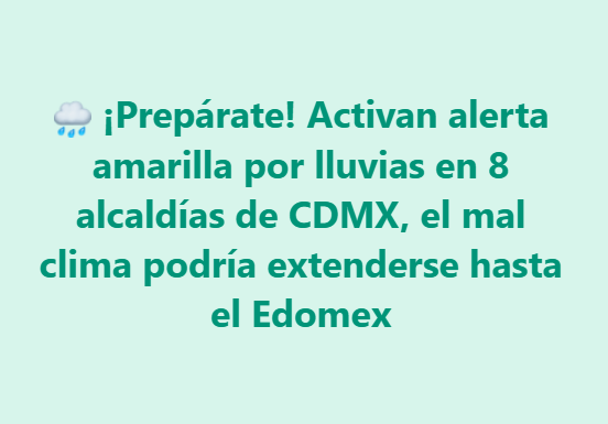 El SMN informó que podría llover en varias alcaldías de la CDMX y municipios del Edomex, acompañado de ráfagas de viento y granizo.
elfinanciero.com.mx/estados/2025/0…