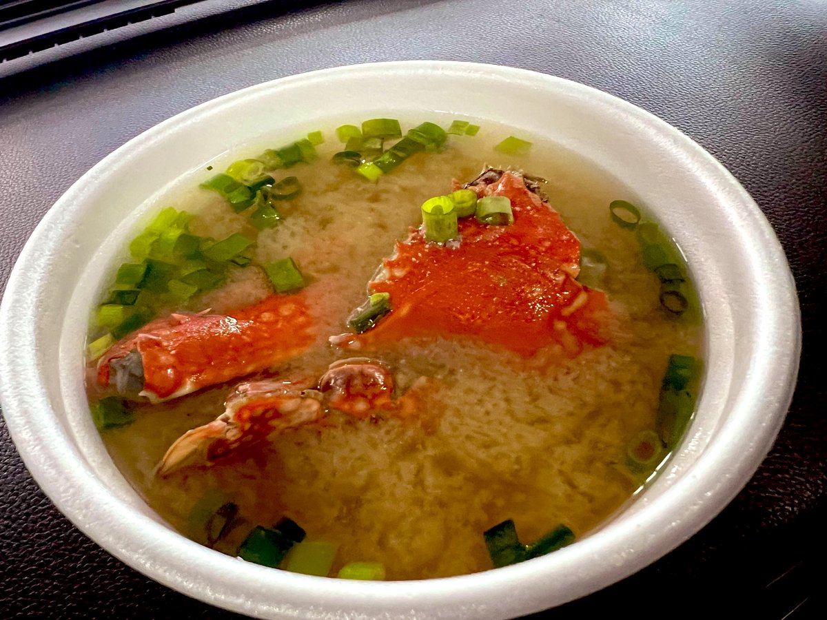 JETSTREAMSAM16's tweet photo. きゃらといちば！！！
ちょっと肌寒いけ蟹汁が染み渡る🦀

 #SAMSTYLE https://t.co/MqbSBaQDEz