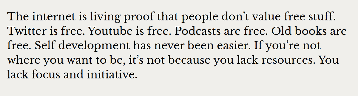 People don't value free.