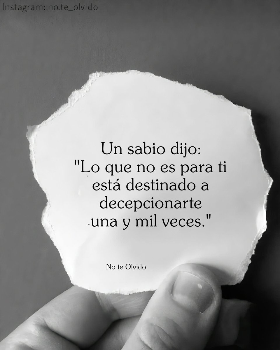 Lo que no es para ti…