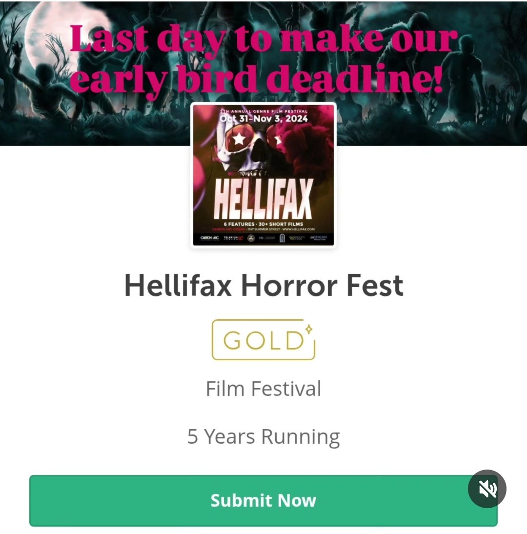 May 24 is our Earlybird deadline!

Submit your film on FilmFreeway
filmfreeway.com/HellifaxHorror