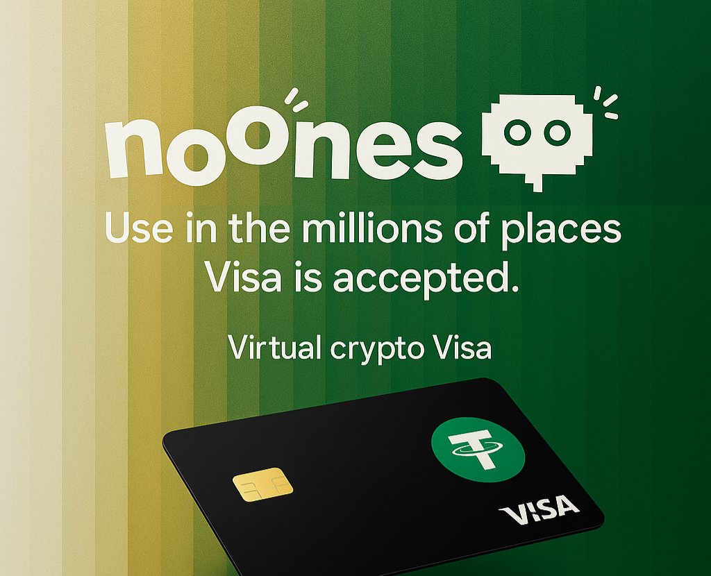 Spend your crypto like cash. The @noOnesApp Virtual Crypto Visa lets you  use your crypto anywhere Visa is accepted. https://t.co/aNHsEXXRiF