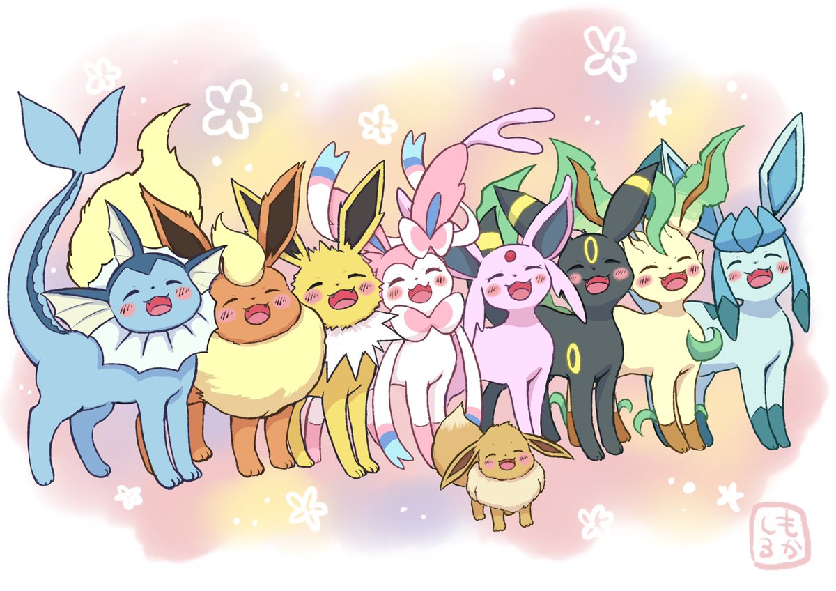 イーブイ ,エーフィ ,ブースター ,グレイシア ,サンダース ,リーフィア