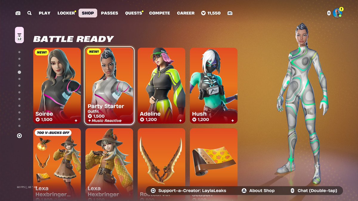 FN_Ballistic's tweet photo. NEW SKINS: SOIRÉE &amp; PARTY STARTER — OUT NOW FOR 1,500 V-BUCKS 🔥

#Fortnite #FortniteLeaks #FortniteSkins #FortniteBR #FortniteNews #TheSeven https://t.co/T8Y1artctm